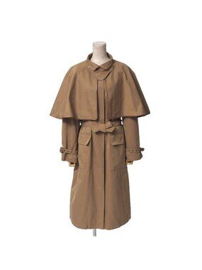 Gucci Vintage Trench Coat 42 Belted Long Leather